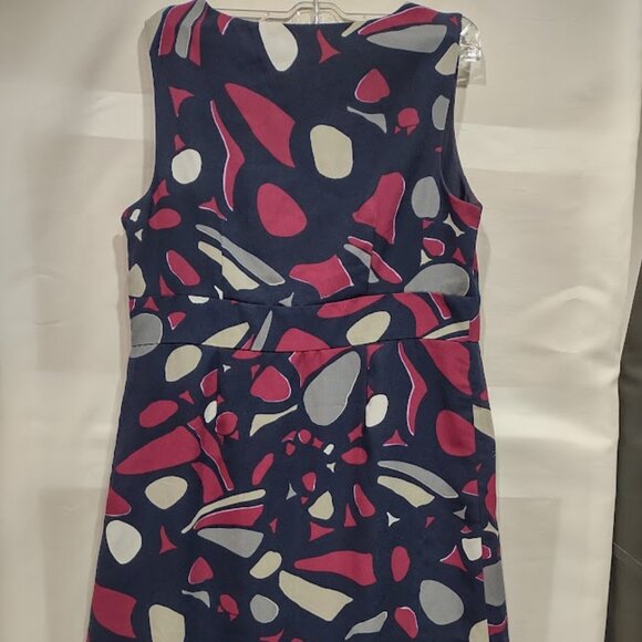 GEORGE BY MARK EISEN RASPBERRY BLACK GRAY SLEEVELESS DRESS WOMEN'S SIZE 8 - Picture 4 of 12